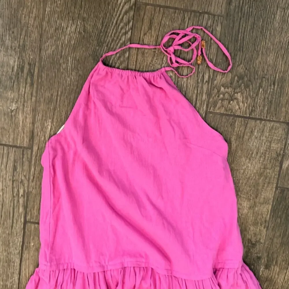 NEW Free People Somewhere Sunny Drop-Waist Midi Dress Size Medium